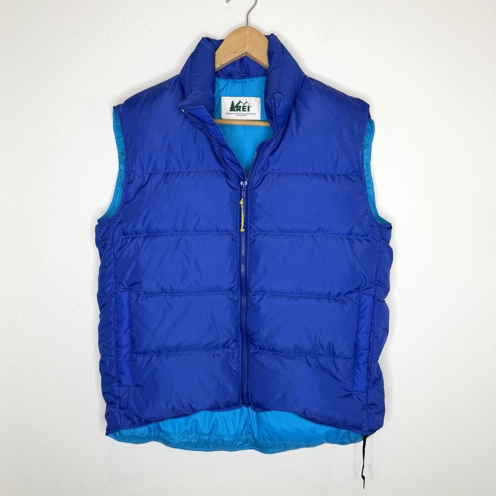 Vintage REI Down Puffer Vest Men’s Small Blue